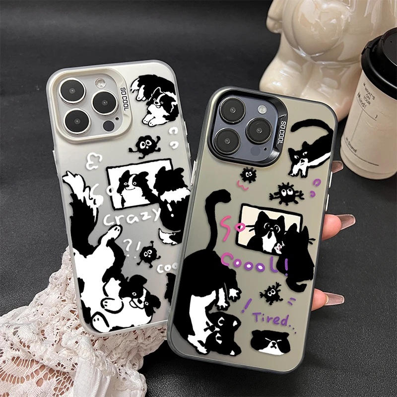 搞怪华为手机壳硬小米苹果13奶牛猫咪小狗情侣适用于荣耀VIVOOPPO