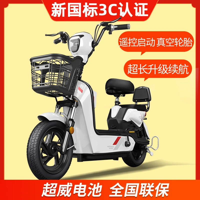 韵达电动车长跑王新国标48V电瓶车踏板助力女士小型电动自行车