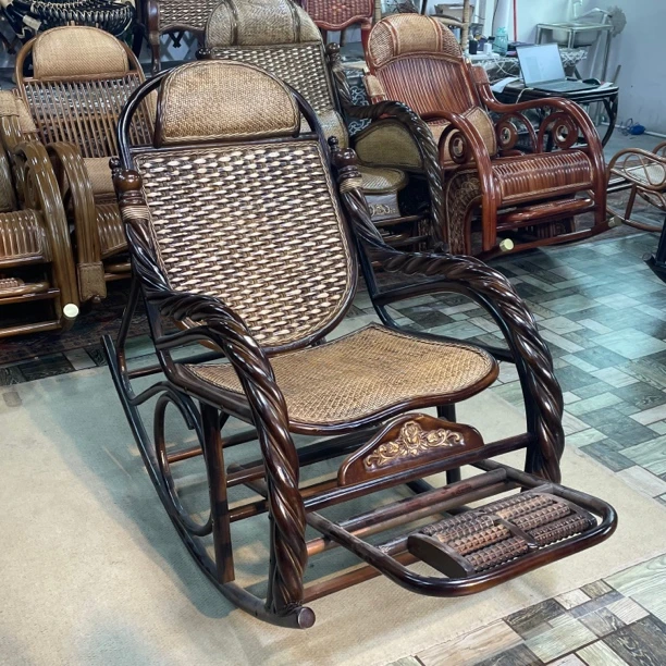 大号福利款摇摇椅印尼真藤摇椅藤椅阳台藤编扭藤摇椅