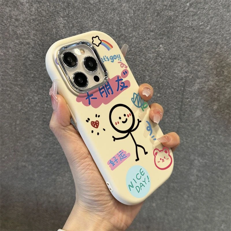 大朋友金属框苹果华为荣耀vivo小米oppo手机壳卡通iPhone15