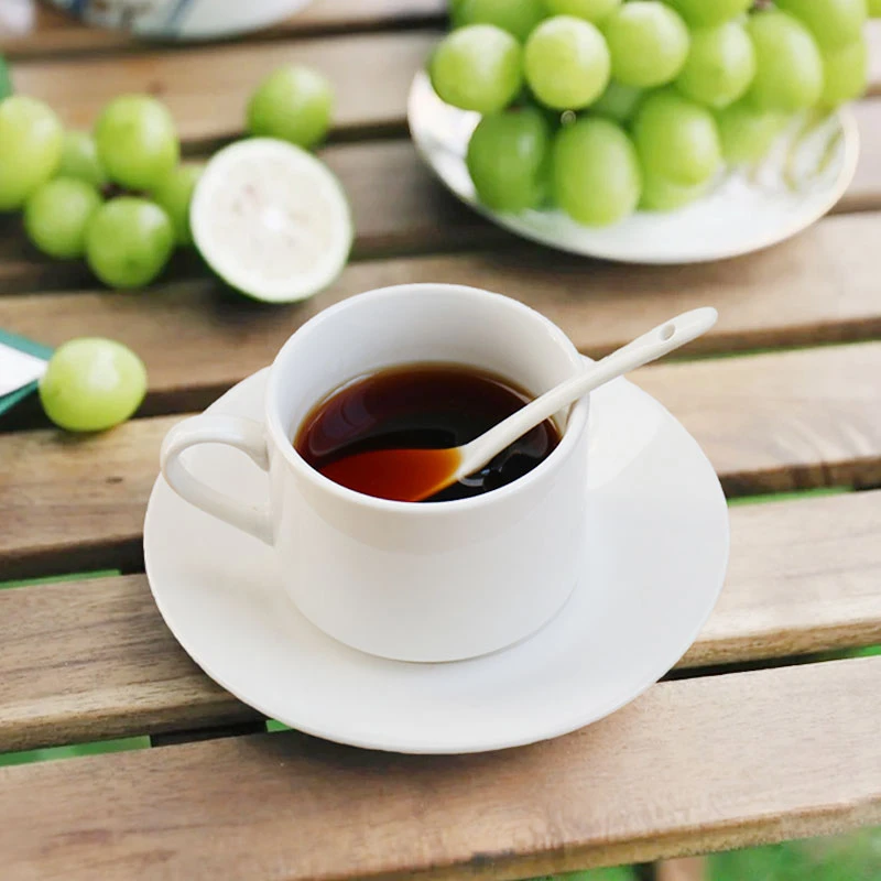 【直播专享】日式汝白陶瓷咖啡杯碟ins网红水杯欧式茶杯套餐家用