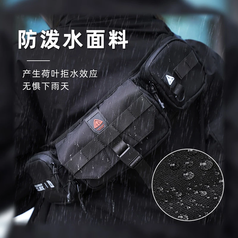 CHELUNBUXI摩托车骑行腰包机车装备骑士斜挎包运动背包胸包骑士包