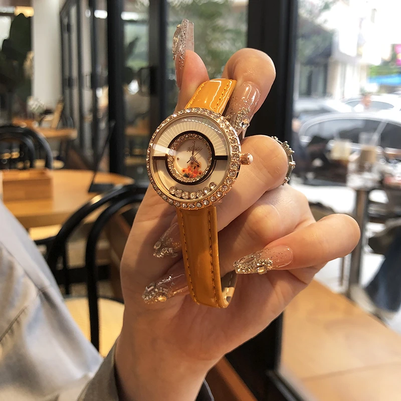 新款时尚快乐钻系列轻奢潮流百搭休闲女士手表精致气质女款23314