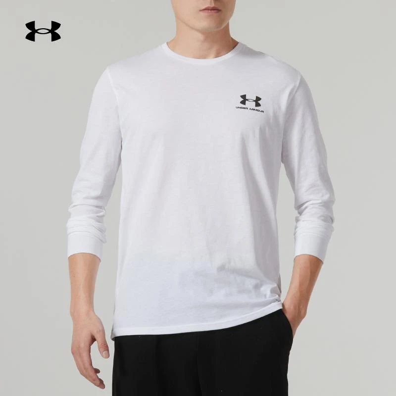 【鹭依专属】安德玛男装2025夏季新款运动休闲打底衫长袖T恤1329585