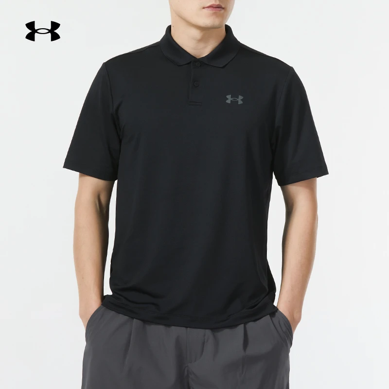 安德玛POLO衫男子夏季透气翻领健身运动短袖宽松潮流半袖 1377374