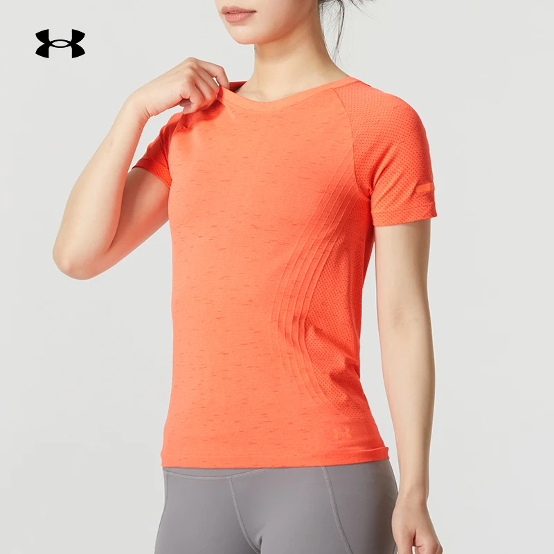 【鹭依专属】安德玛T恤女夏季新款休闲上衣健身训练透气短袖1365626