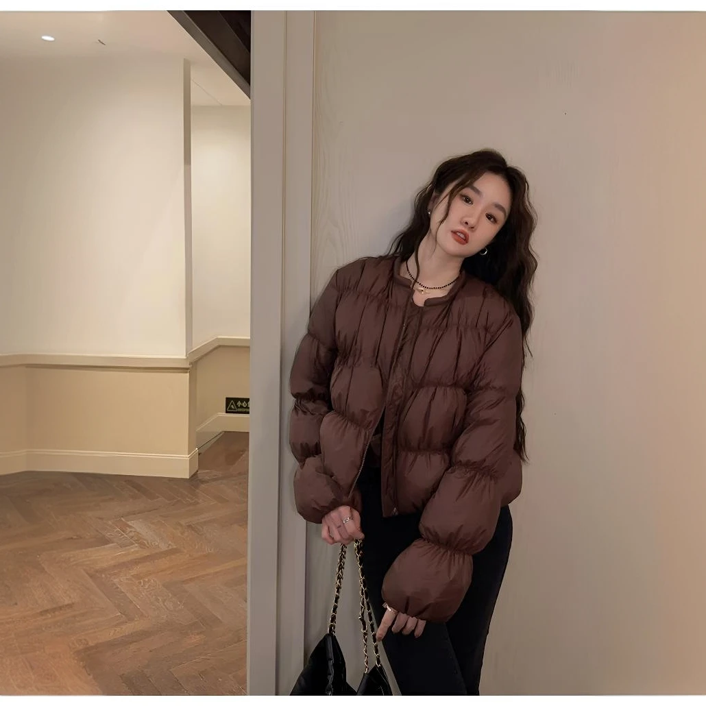 小个子棉服女短款2025年冬季新款时尚韩版棉衣百搭洋气立领外套