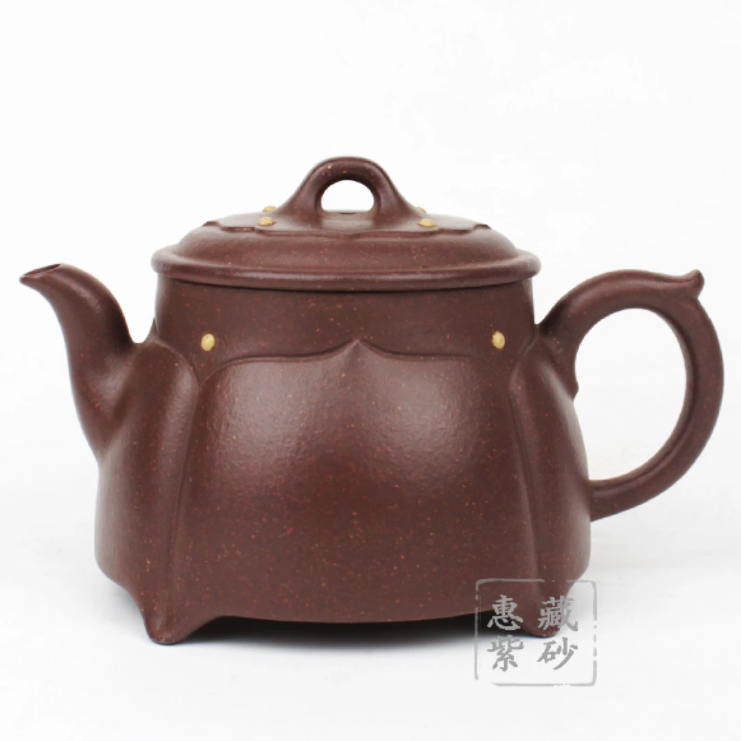 紫砂壶茶壶 高潮龙紫砂【全手工锦绣如意】 260cc 原矿紫泥