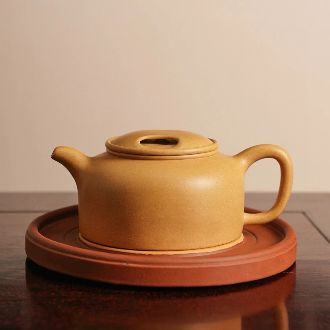 惠藏紫砂 实力派 许亚均紫砂壶 全手工【牛盖莲子】 原矿本山绿泥