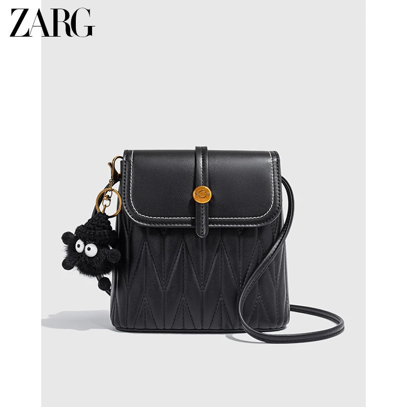 【Z】ZARG小众秋冬菱格绣线水桶包-60009-15