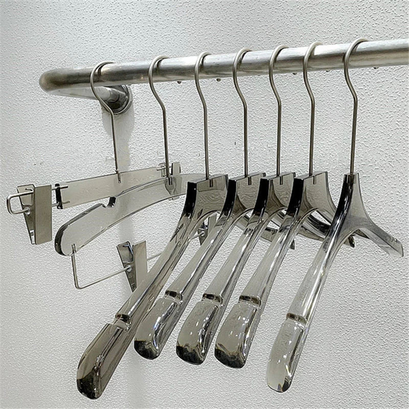 家用无痕服装店专用衣架亚克力男装女装成人透明儿童衣挂童装衣撑