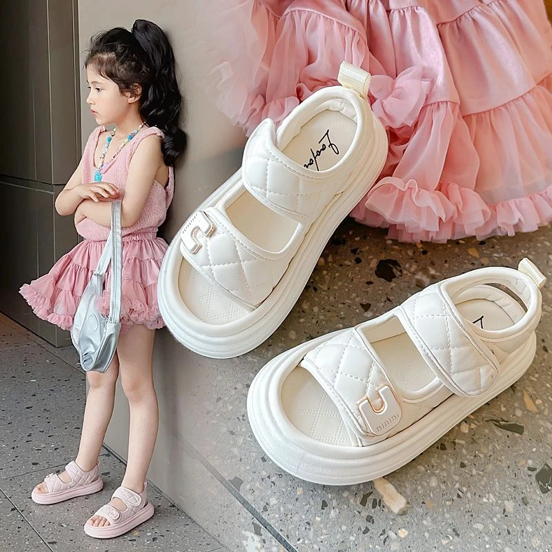 童鞋女童凉鞋时尚2025夏季新款儿童韩版沙滩鞋子小女孩防滑软底子