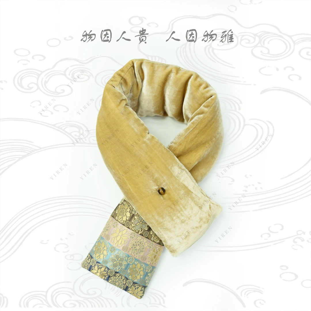 蚁人创意  丝绒拼宋锦保暖围巾