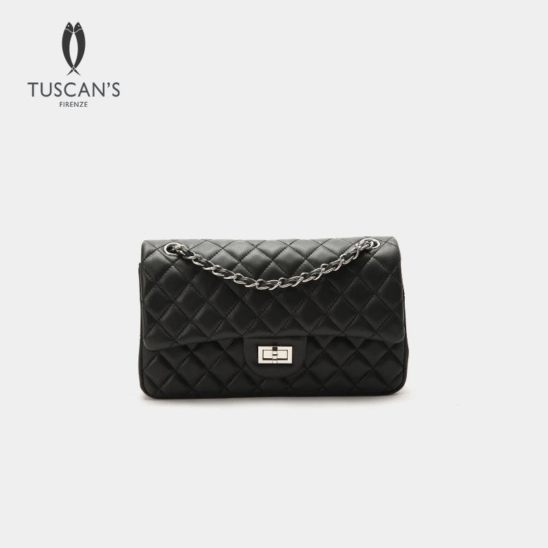 TUSCANS羊皮小香风链条包真皮通勤包包女士单肩斜挎包时代集团