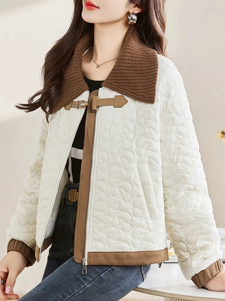 秋冬季新款小个子韩系穿搭设计感加厚棉服#2391