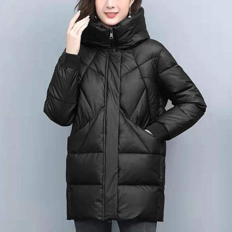 2023冬季新款羽绒棉中年妈妈爆款加厚羽绒服女中长款