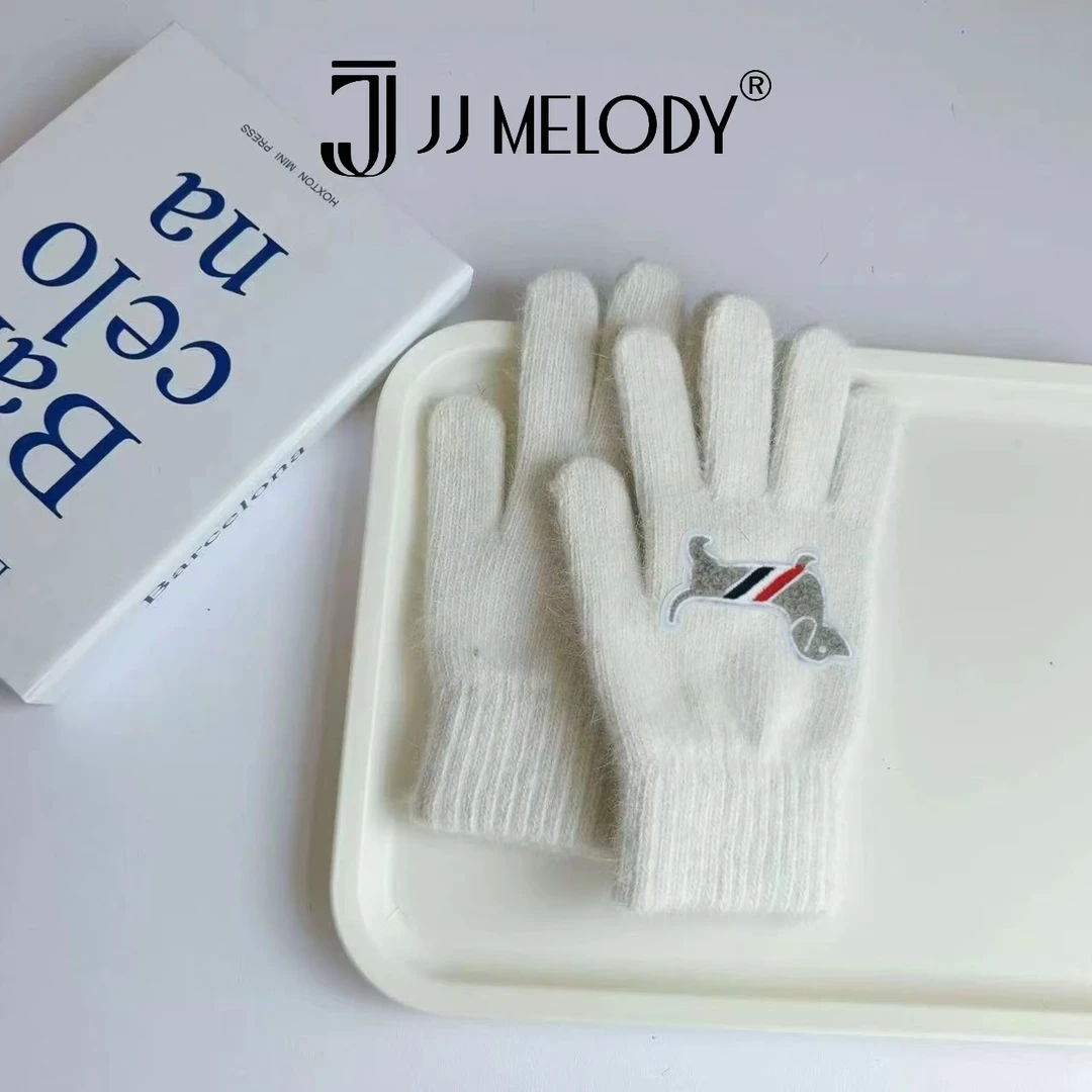 DX.DAXI【腊肠狗】兔毛针织五指手套B