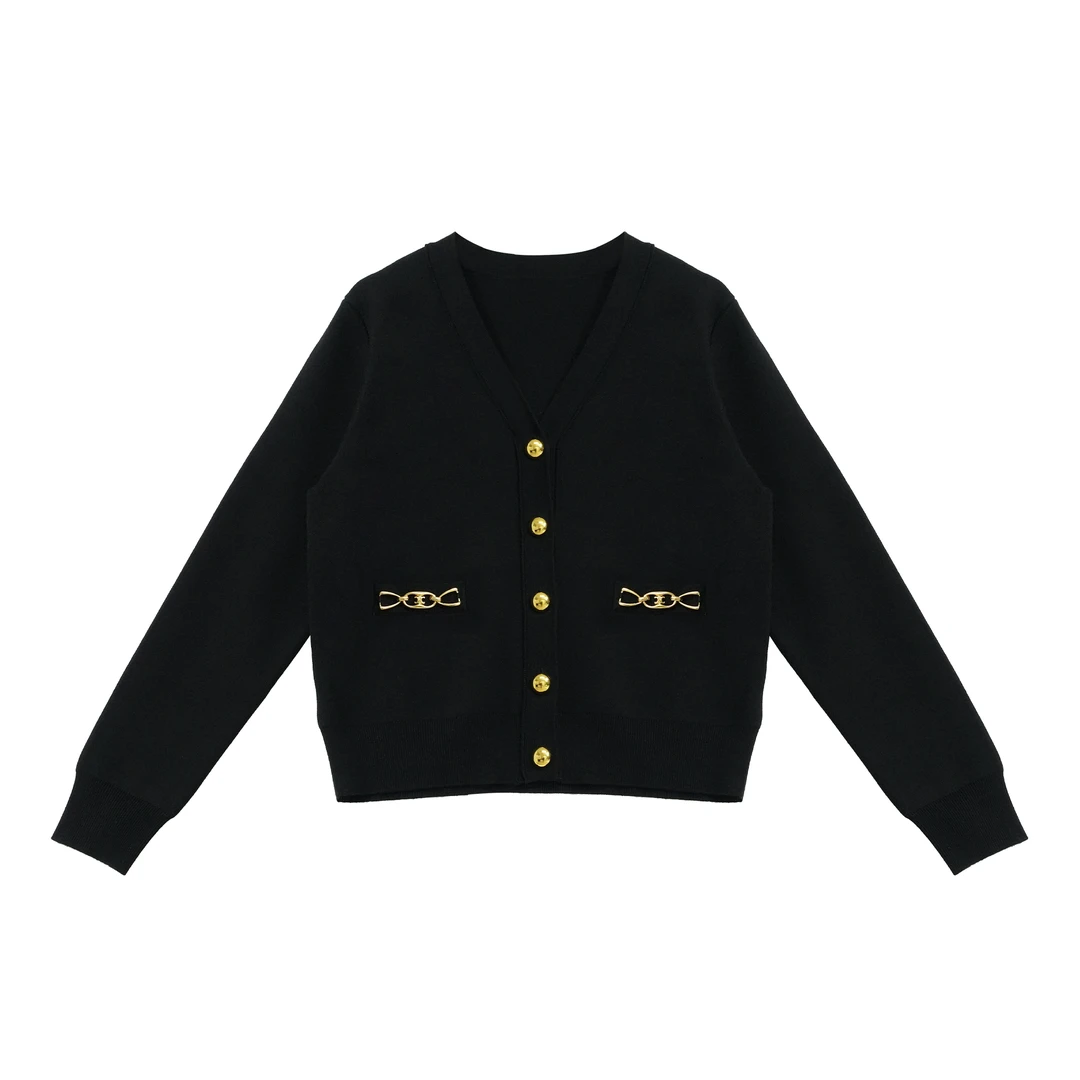 高端轻奢时尚小香风百搭毛衣开衫针织羊绒羊毛女装 231022