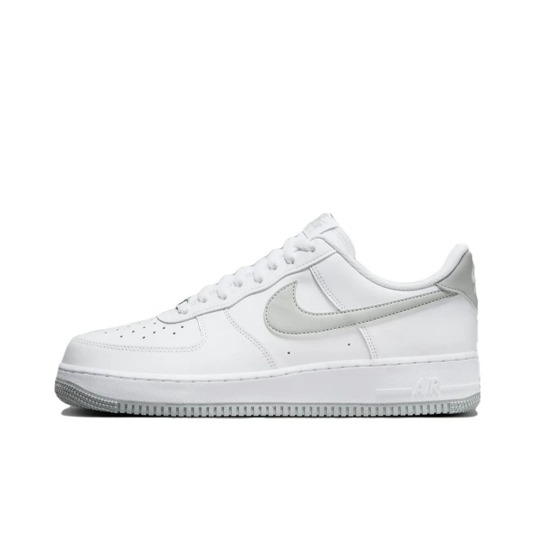 NIKE/耐克正品AF1男款防滑耐磨减震舒适低帮板鞋灰白FJ4146-100