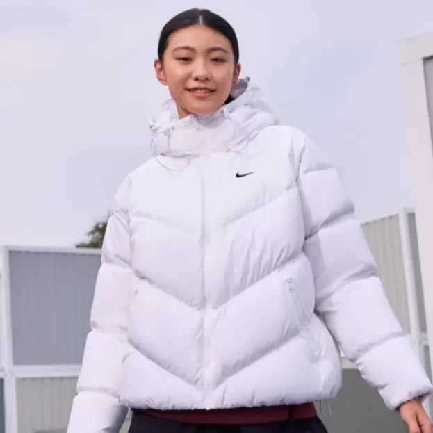 NIKE/耐克正品女子时尚连帽防风拒水宽松羽绒夹克服 HF7871-100