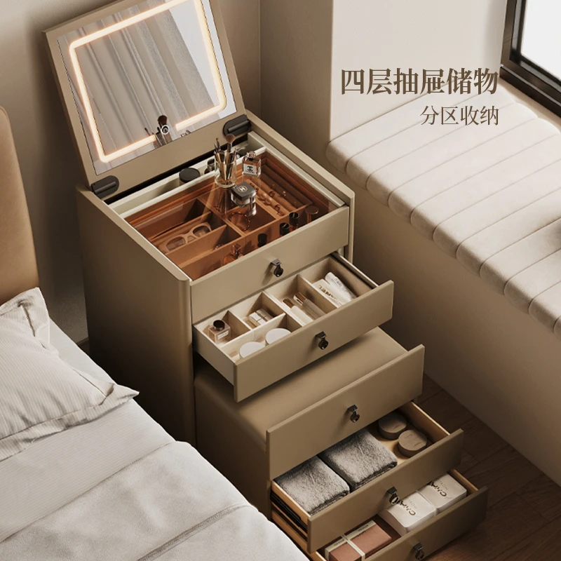 芝华仕梳妆台卧室简约现代2024新款化妆桌可翻转带镜子SG06达