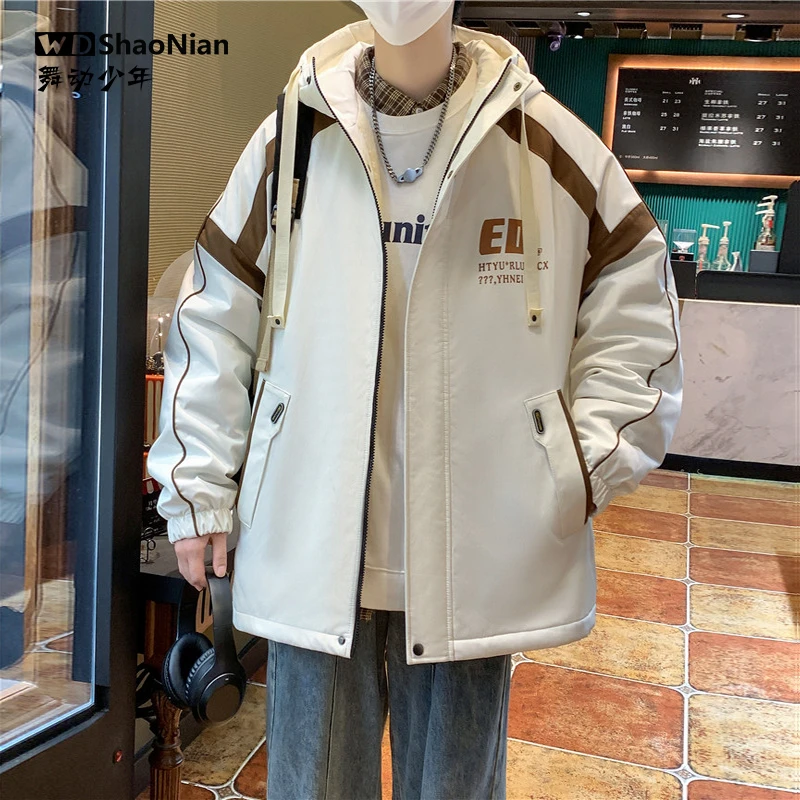 冬季青少年棉衣男初高中学生冬装加绒加厚外套冬WD棉服大童棉袄子