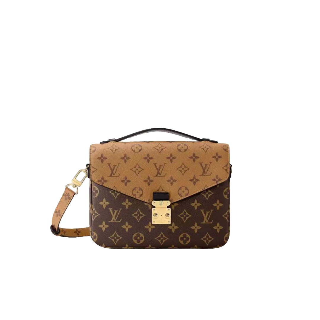 99新 LouisVuitton/路易威登 老花 拼色邮差/翻盖单肩包（F店 ）