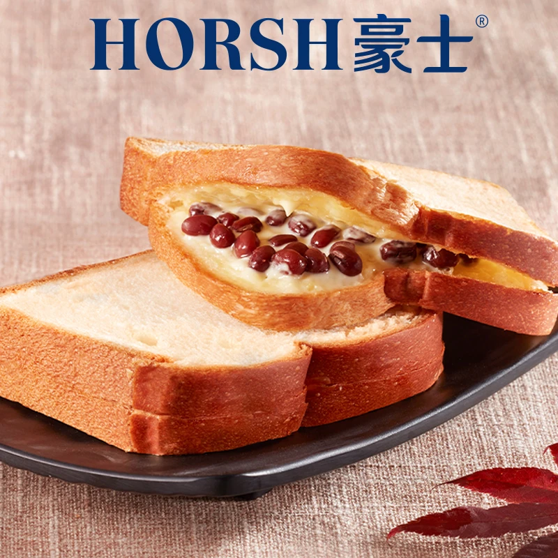 豪士【好吃】红豆原粒早餐吐司夹心面包680g网红蛋糕新鲜零食小吃