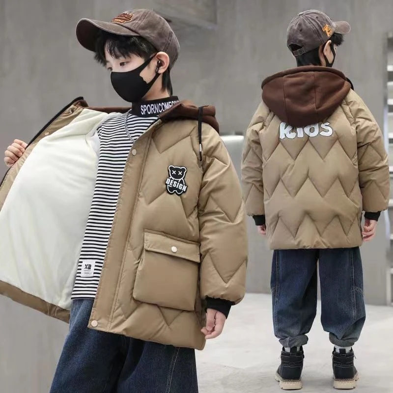 【现货.三防免洗】.男童棉服加厚儿童装洋气新款秋冬款中大童男孩