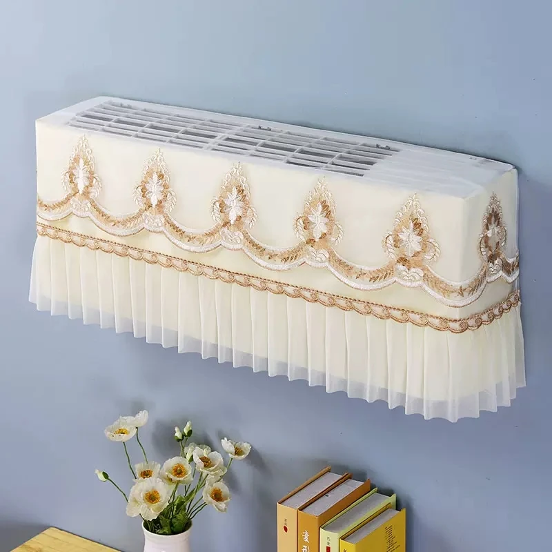 【新品】欧丽莎刺绣蕾丝空调防尘罩套挂机格力挂式美的开机不取罩