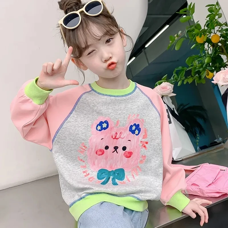 女童卫衣秋装2024新款女孩洋气儿童长袖薄款中大童上衣潮ins外穿6