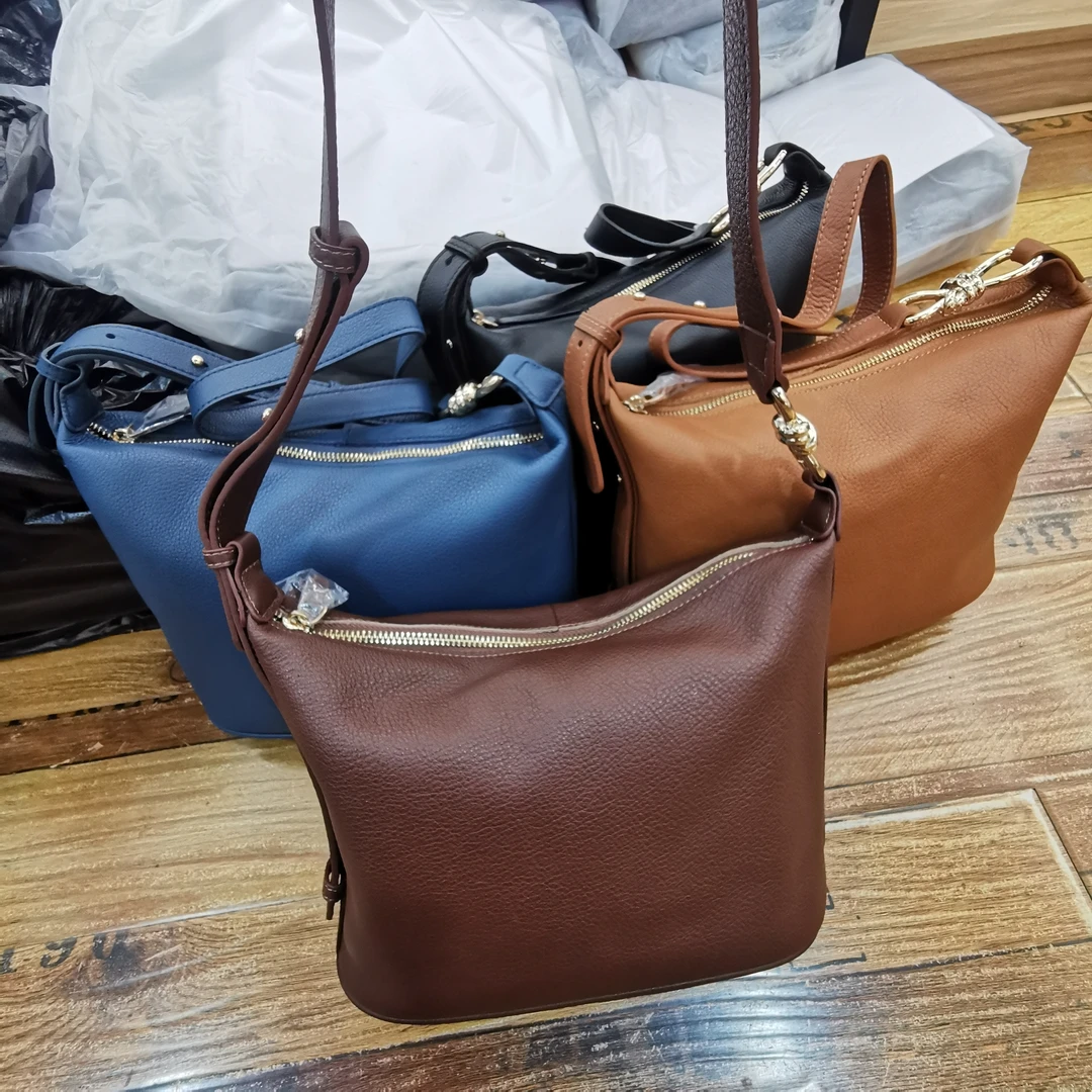 9649自然摔头层皮精工好皮简约通勤桶包斜挎包单肩包宽25高21厚11