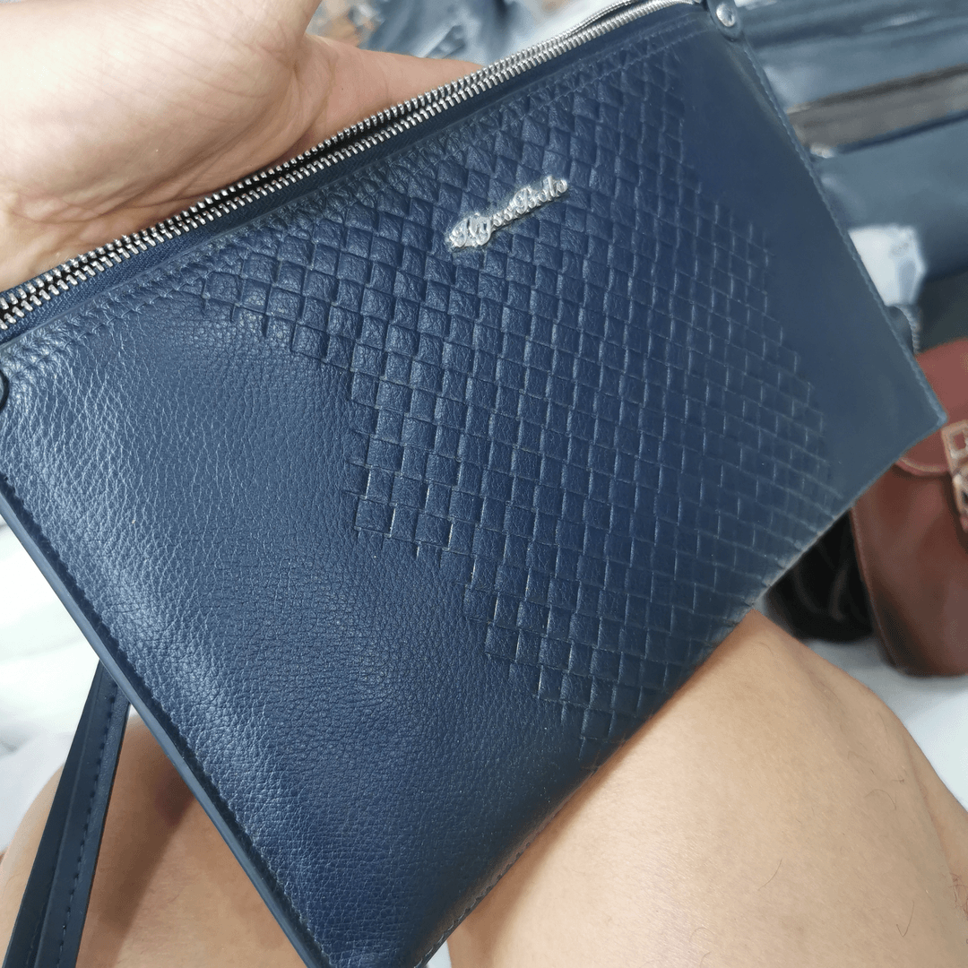 头牛藏蓝色男士信封手包手拿包宽27高17CM