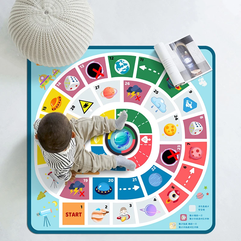 PAG创意贴纸 儿童房游戏趣味飞行棋防滑地贴幼儿园创意地板贴画