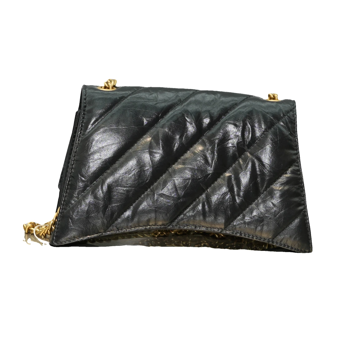 【2024高定女包】经典定制款黑色简约百搭菱格链条单肩斜跨女包B459