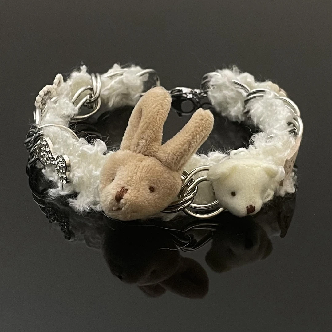 合金布艺项链 X2494-1甜美布艺兔子时尚甜美可爱项链百搭设计感