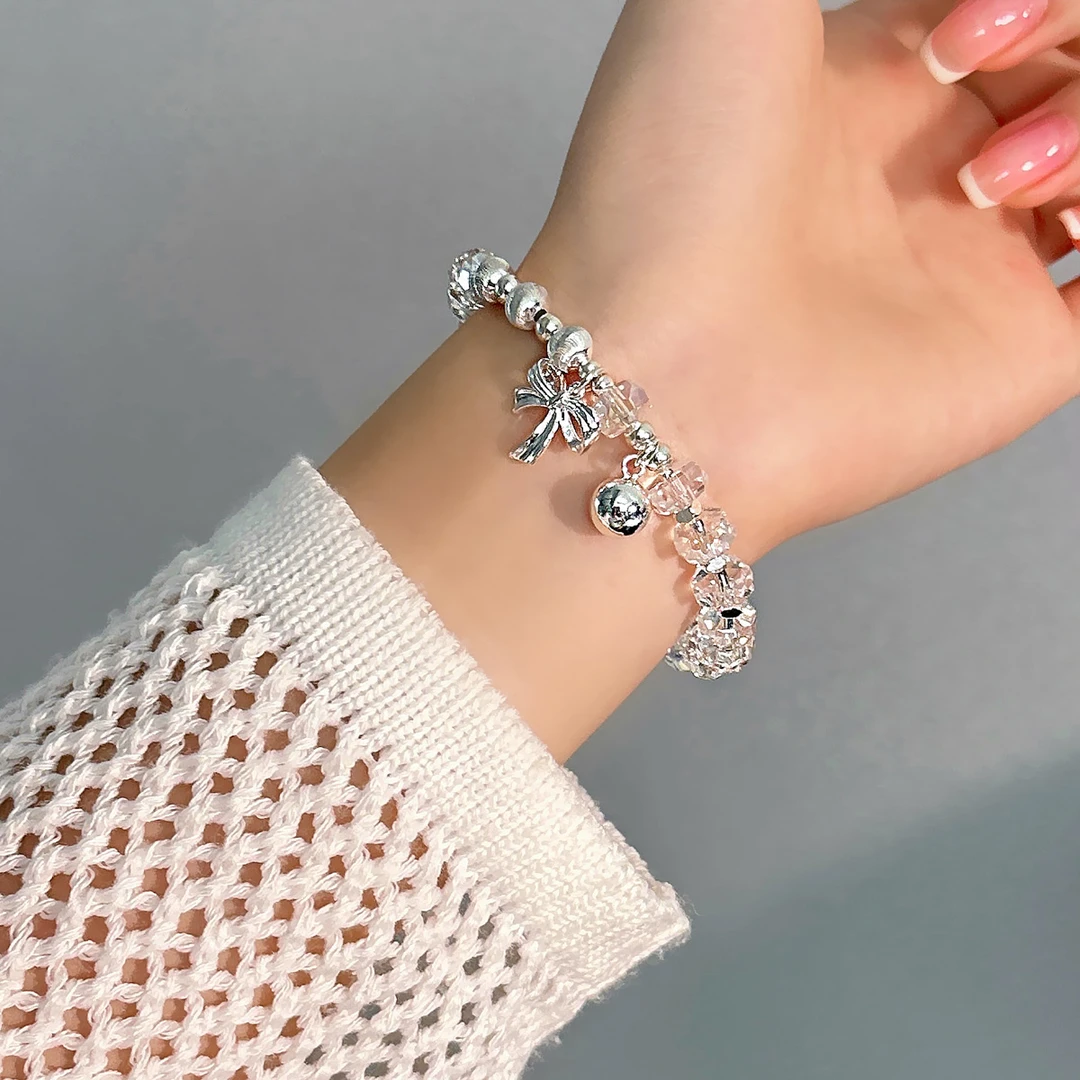 合金亚克力手链 S0488-1时尚甜美小众百搭个性精致轻奢蝴蝶结手链