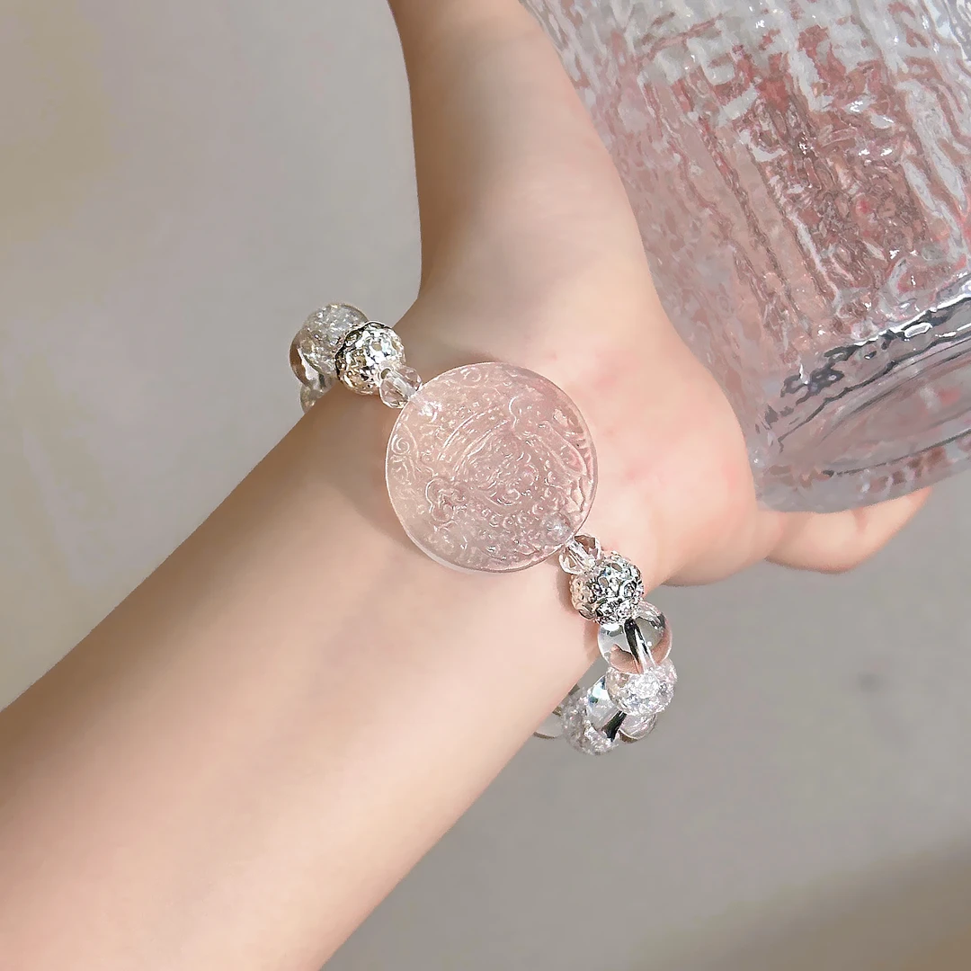 非金属亚克力手链 S0536-1时尚甜美小众百搭个性精致白色串珠手链