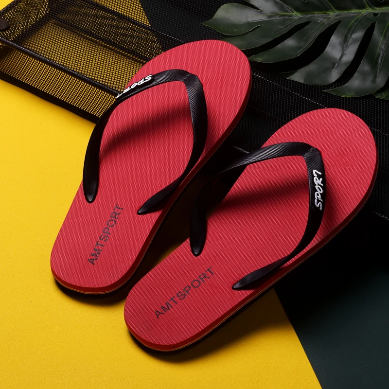 酷路直人字拖男潮夏外穿夹脚沙滩鞋潮流韩版个性室外防滑男士拖鞋