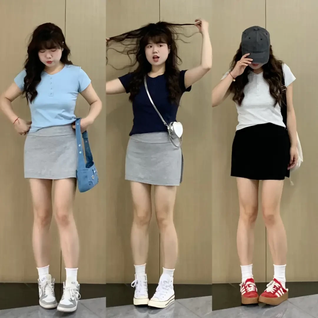 米米子 “夏日出游”定制韩系休闲套装甜美显瘦百搭时尚小众设计款