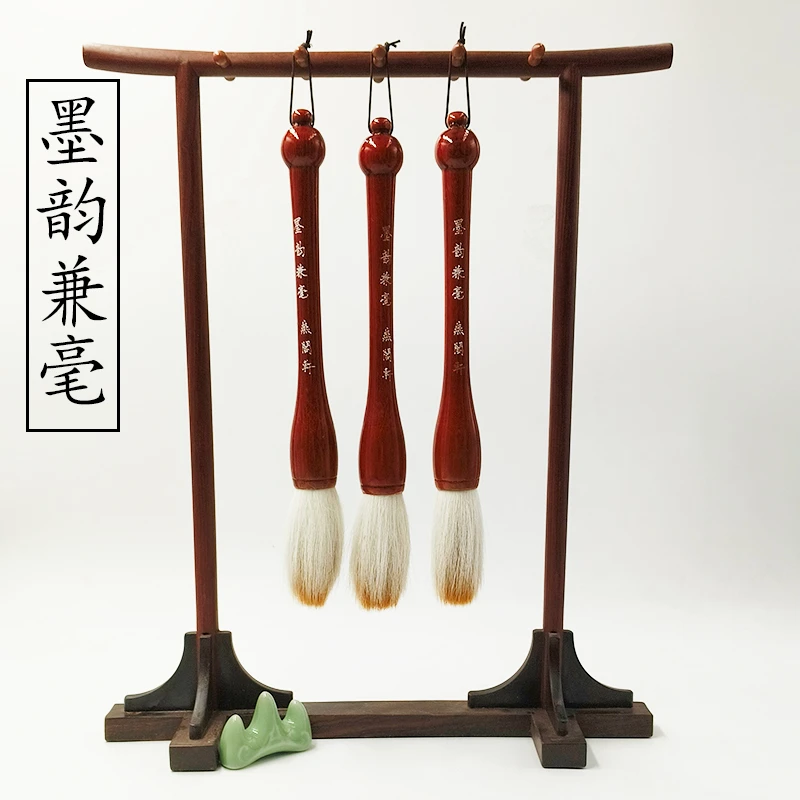 兼毫手工制作大斗笔出锋6.6春联大福字不掉毛国画大毛笔实木