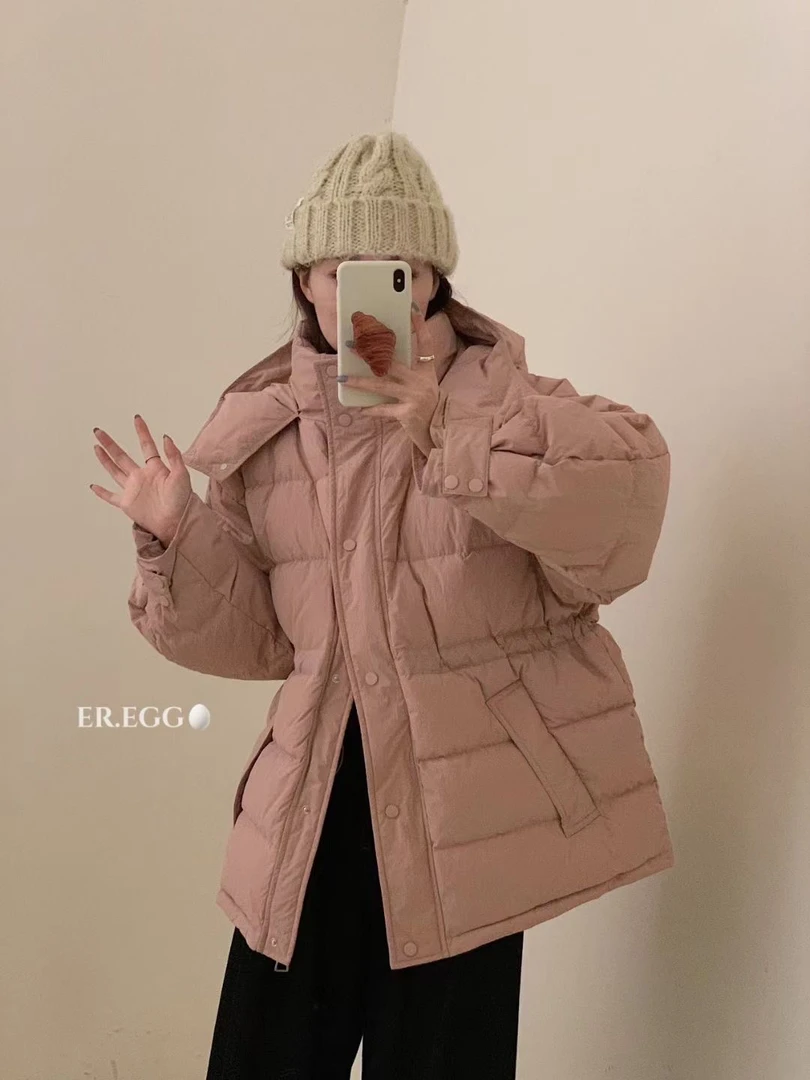 中长款休闲宽松外套女冬季