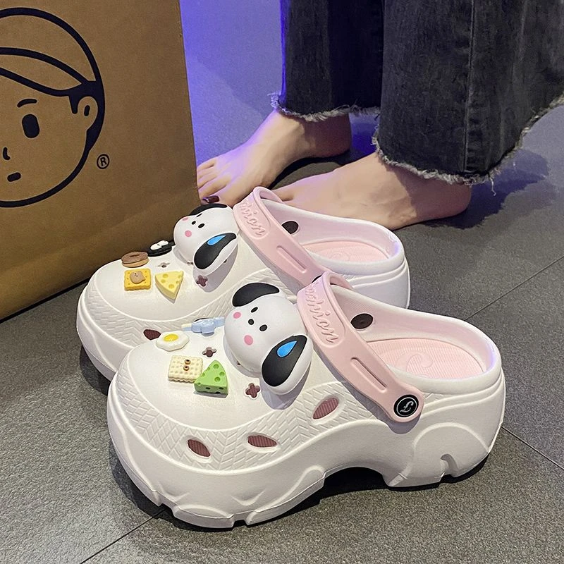 厚底防滑防臭情侣踩屎感拖鞋女夏季外穿2024夏季EVA洞洞鞋新款ins