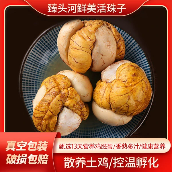 臻头河13天X新鲜营养毛蛋钢化蛋活珠子五香味鸡胚蛋真空包装即食