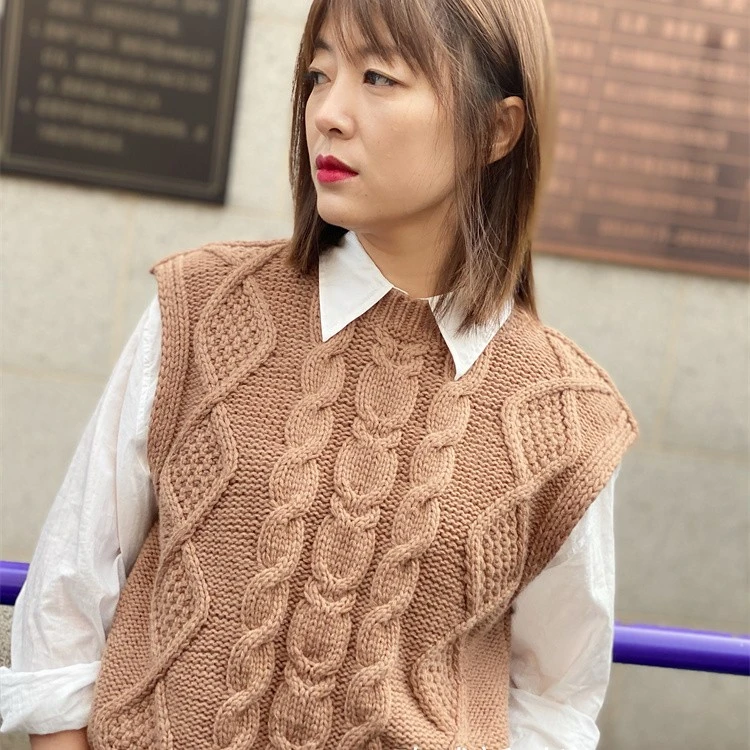 织复古马甲同款羊毛线一两（50克）玖球纺织手工编织毛线手编线针织