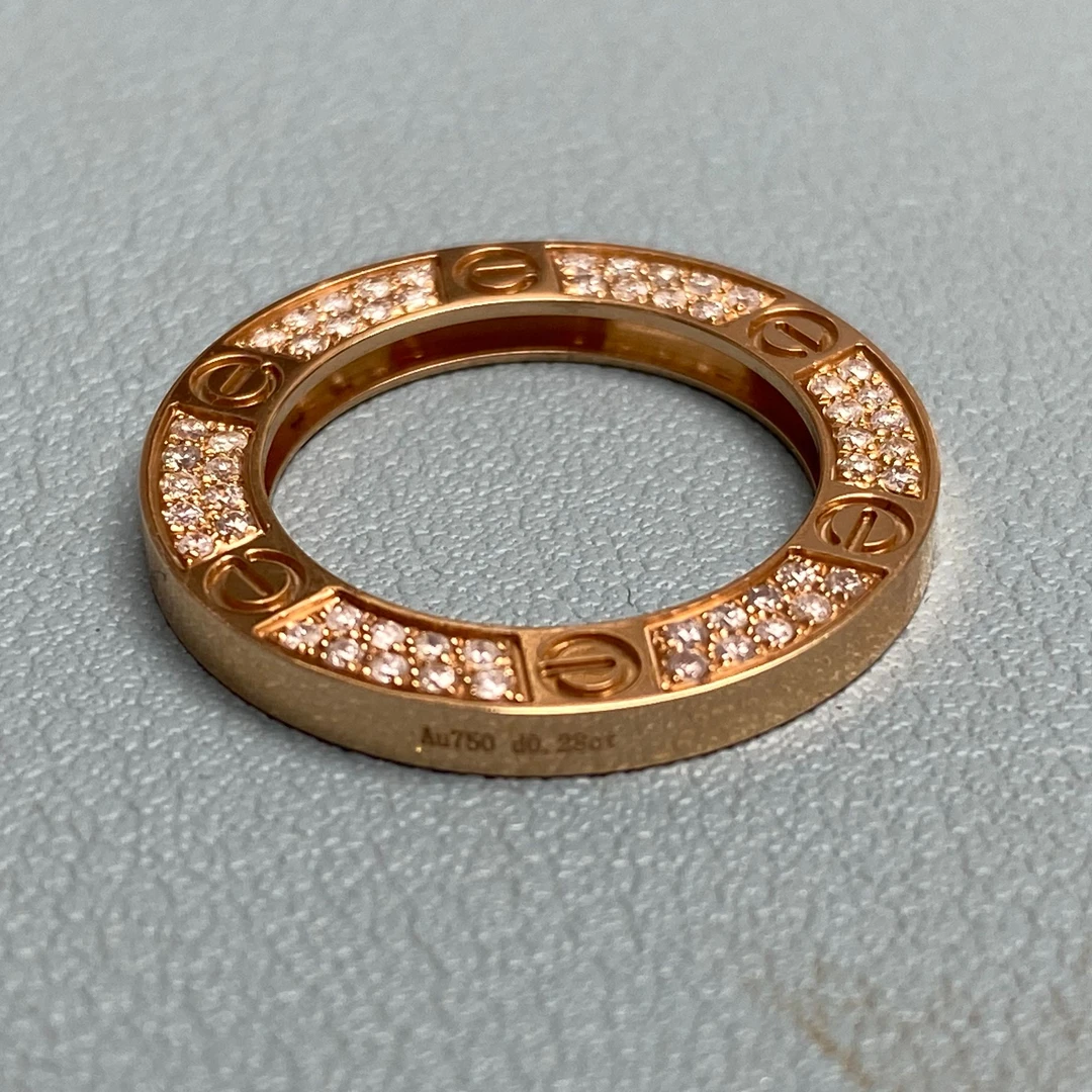 18K金大版爱的魔力大圆圈大饼吊坠玫瑰金