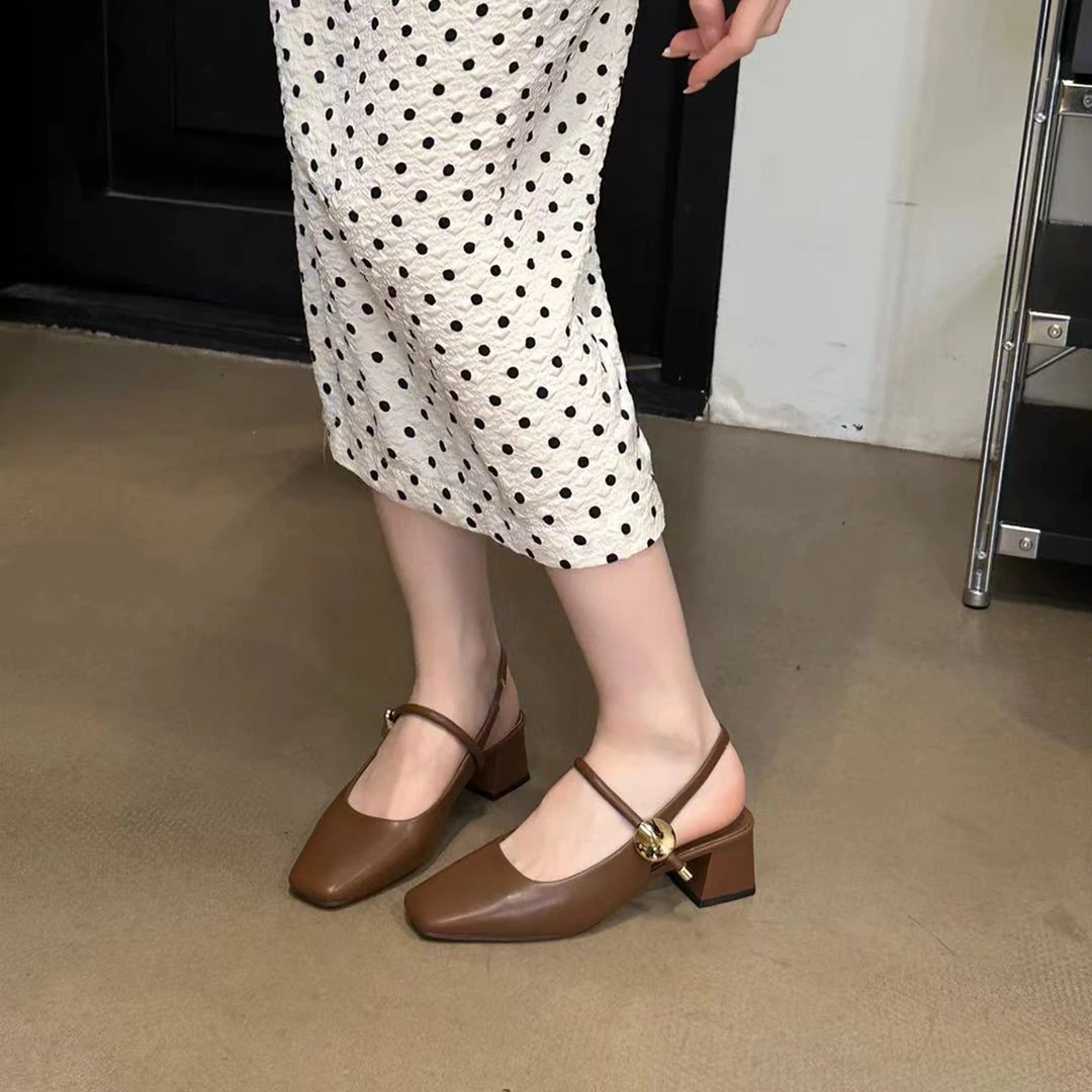 复古包头凉鞋女仙女风2024夏季新款6706