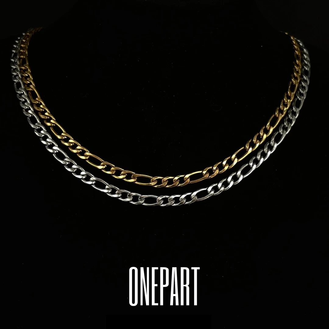 钛钢项链 ONEPART25款费加罗美式素链男女通用小众时尚欧美