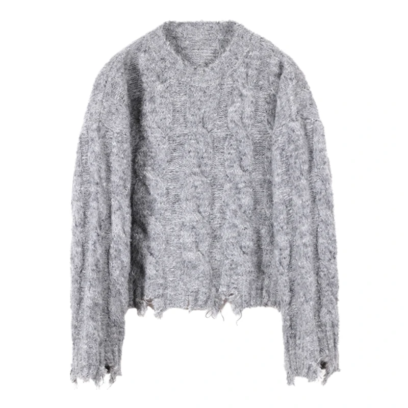 AUDREYWANG混色破碎感套头毛衣10045