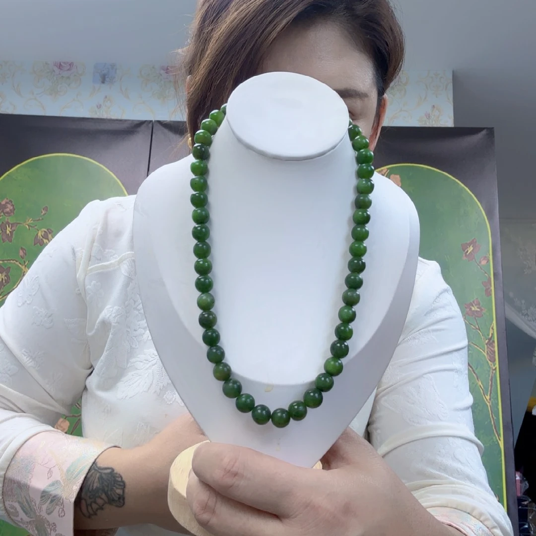 和田玉（碧玉）串珠未镶嵌